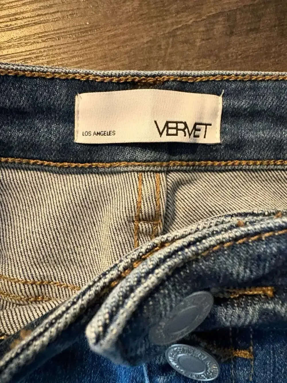Vervet Amber Mid-Rise Distressed Button Fly Skinny Jeans